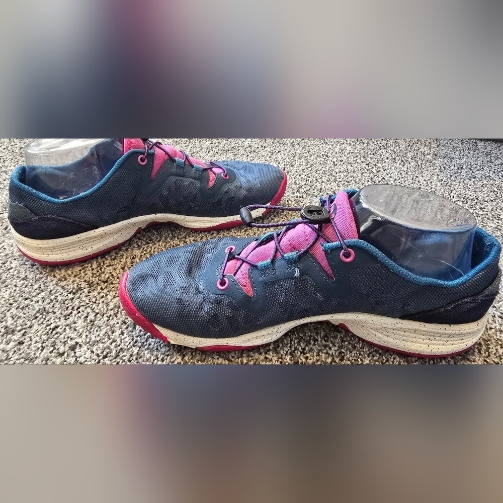 Merrell Womens J69938 Allout Shine Blue Wing Shoe Blue/Fucshia Barefoot Size 7.5 - Picture 2 of 10